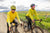 Two women riding together