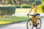 Women riding her bike