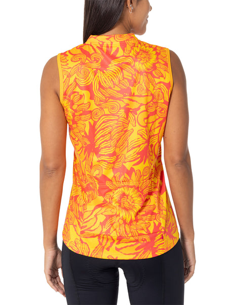 Terry Breakaway Mesh Sleeveless Bike Jersey in color || Sunflower Bloom