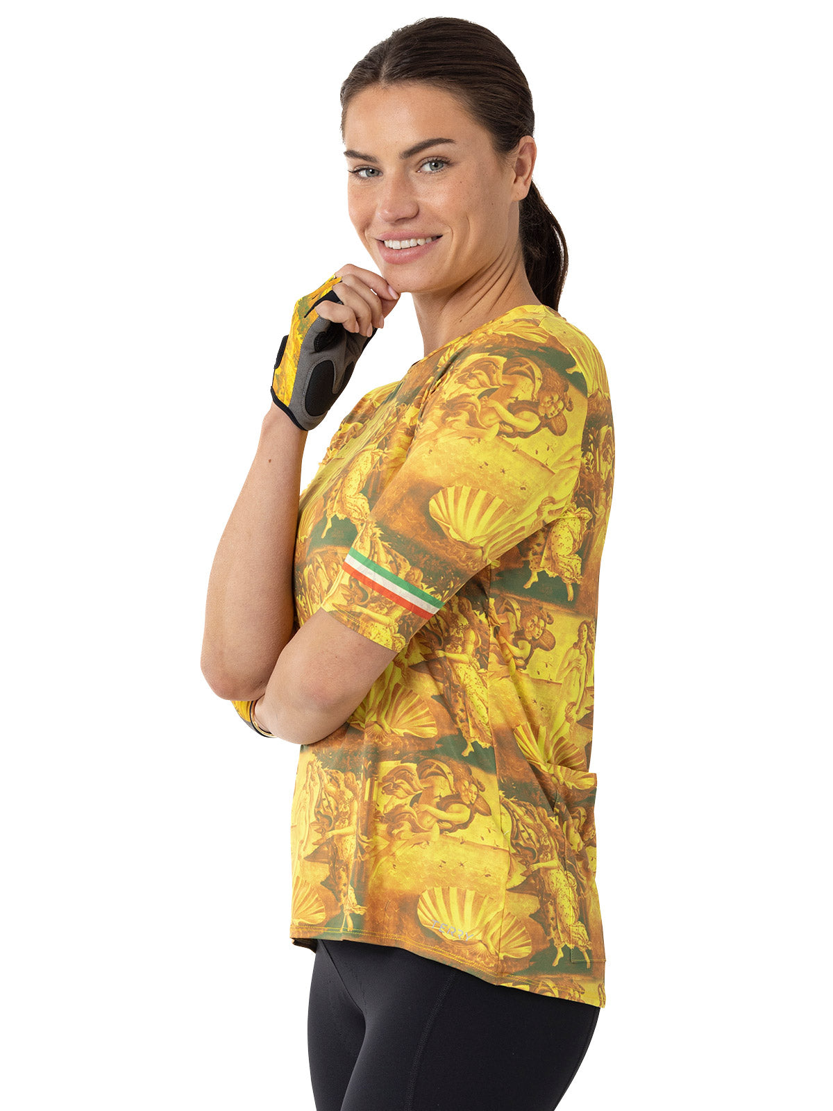 Terry Soleil Flow Short Sleeve Bike Top in color || Golden Goddess
