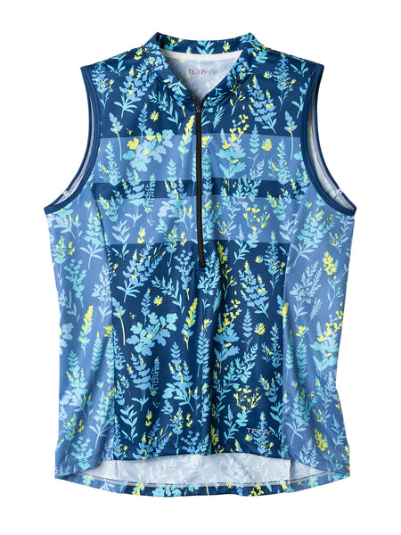 Terry Breakaway Mesh Sleeveless Bike Jersey in color || Lavender Stripes