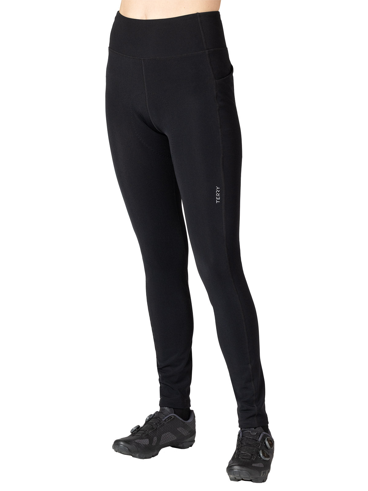 Terry Thermal Hi-Rise Bike Tight in color || Black