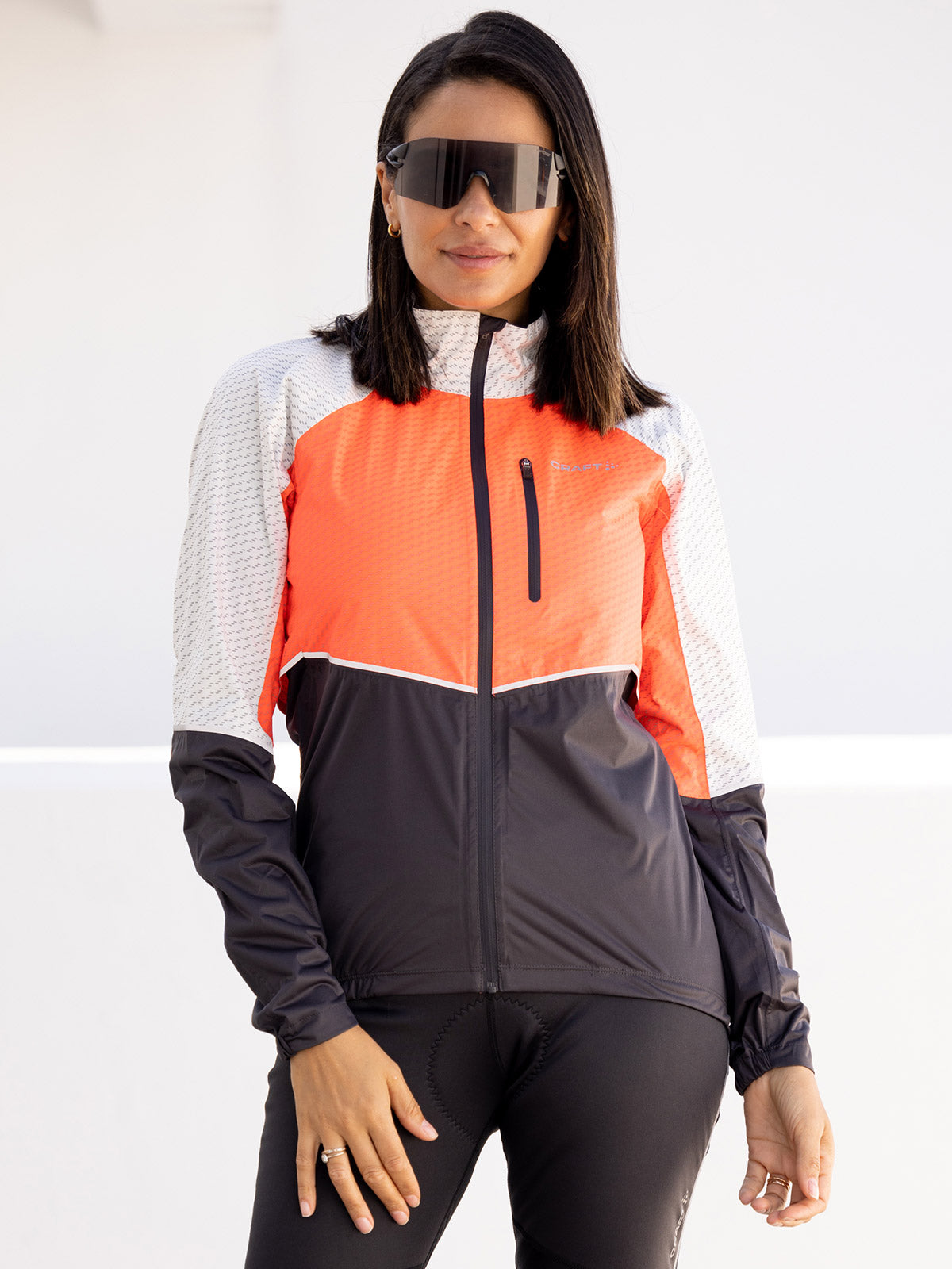 Craft ADV Hydro Lumen Bike Jacket in color || Shock | Ash