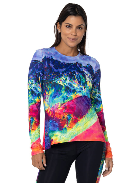 Terry Soleil Flow Long Sleeve Bike Top in color || Prismatic Peaks