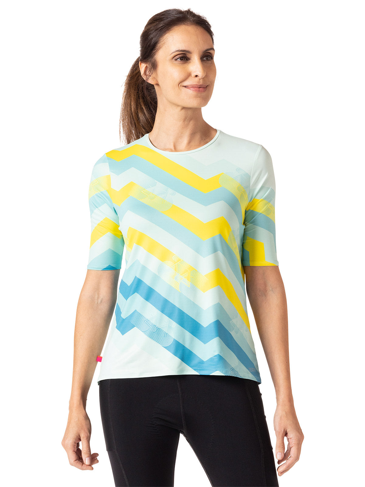 Terry Soleil Flow Short Sleeve Bike Top in color || Level Up Yellow