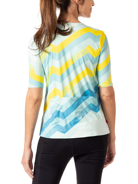 Terry Soleil Flow Short Sleeve Bike Top in color || Level Up Yellow