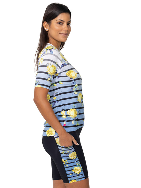 Terry Soleil Short Sleeve Bike Jersey in color || French Stripe