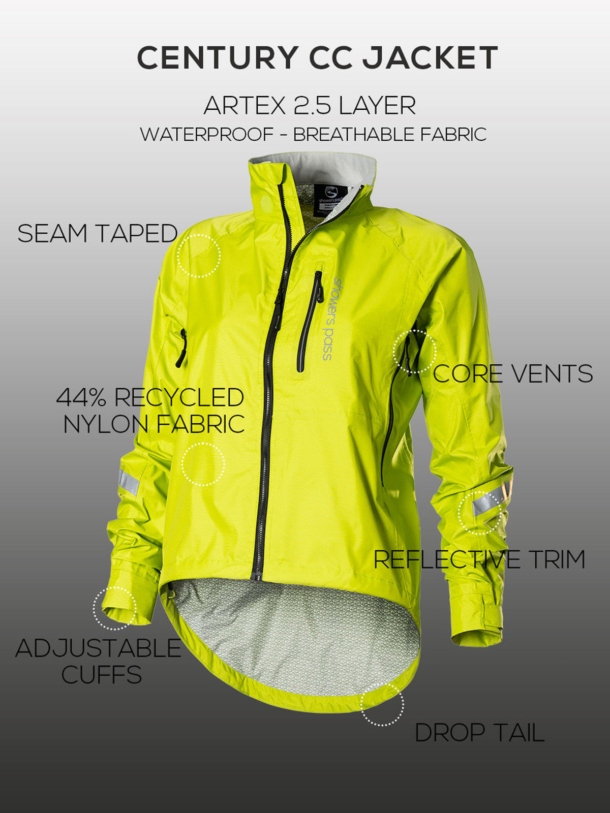 Showers Pass Century CC Bike Jacket in color || Leaf Green