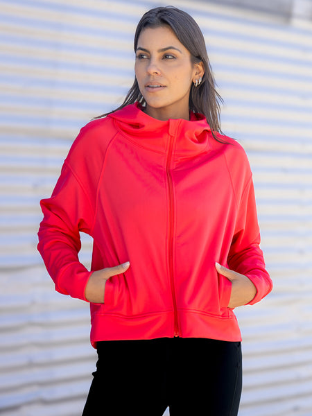 Terry Thermal Gravel Bike Hoody in color || Blaze