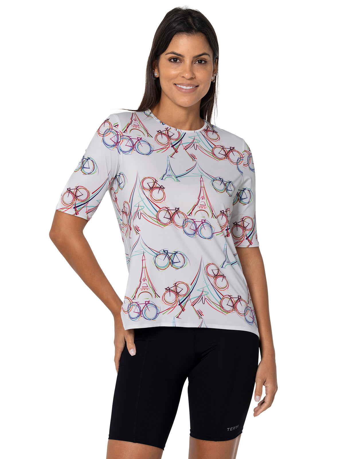 Terry Soleil Flow Short Sleeve Bike Top in color || Parisienne