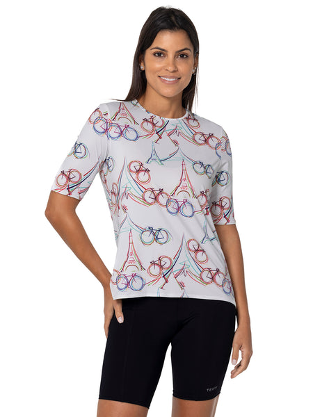 Terry Soleil Flow Short Sleeve Bike Top in color || Parisienne