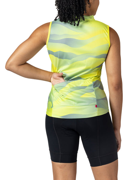 Terry Breakaway Sleeveless Full Zip Bike Jersey in color || Descent Jade