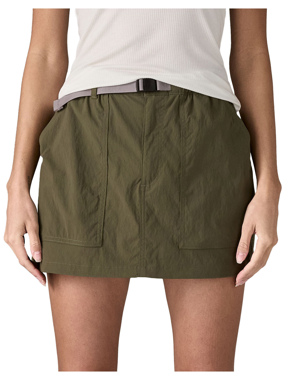 Patagonia Outdoor Everyday Skort in color || Basin Green