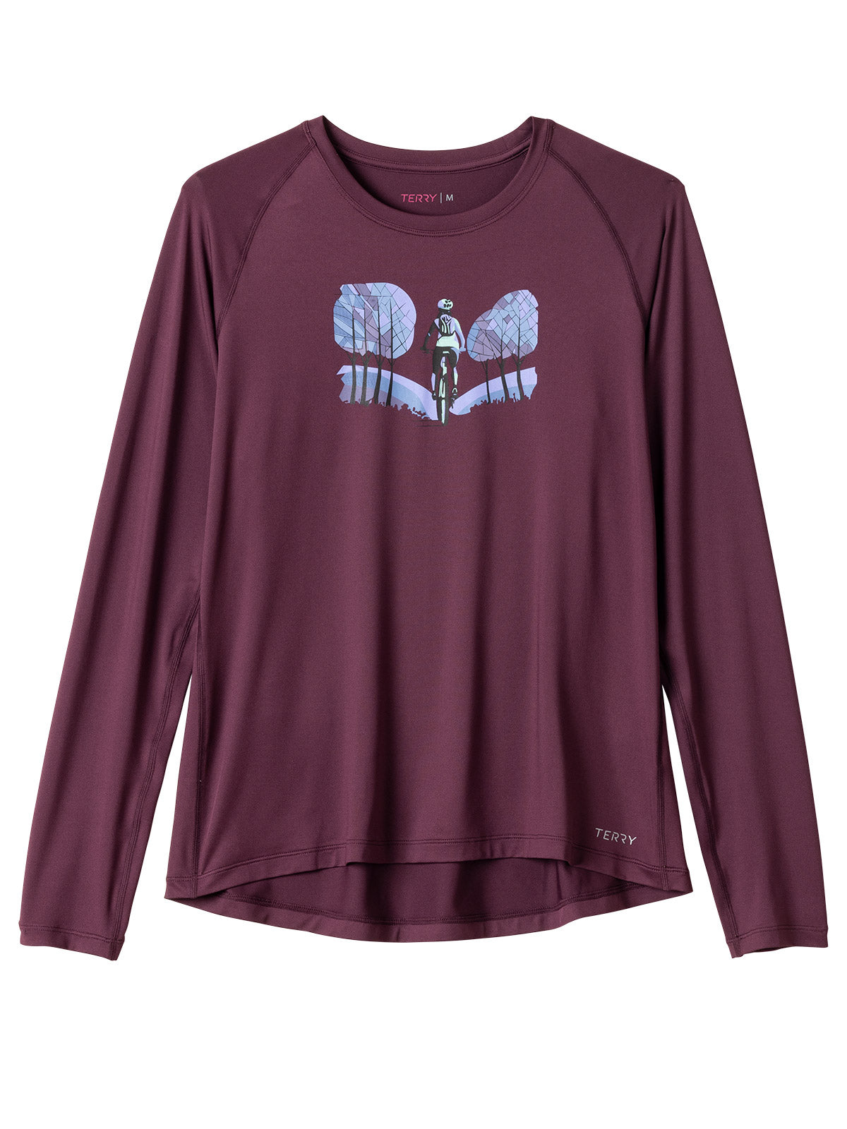 Terry Tech Tee Flow Long Sleeve in color || Wine | Lost & Found