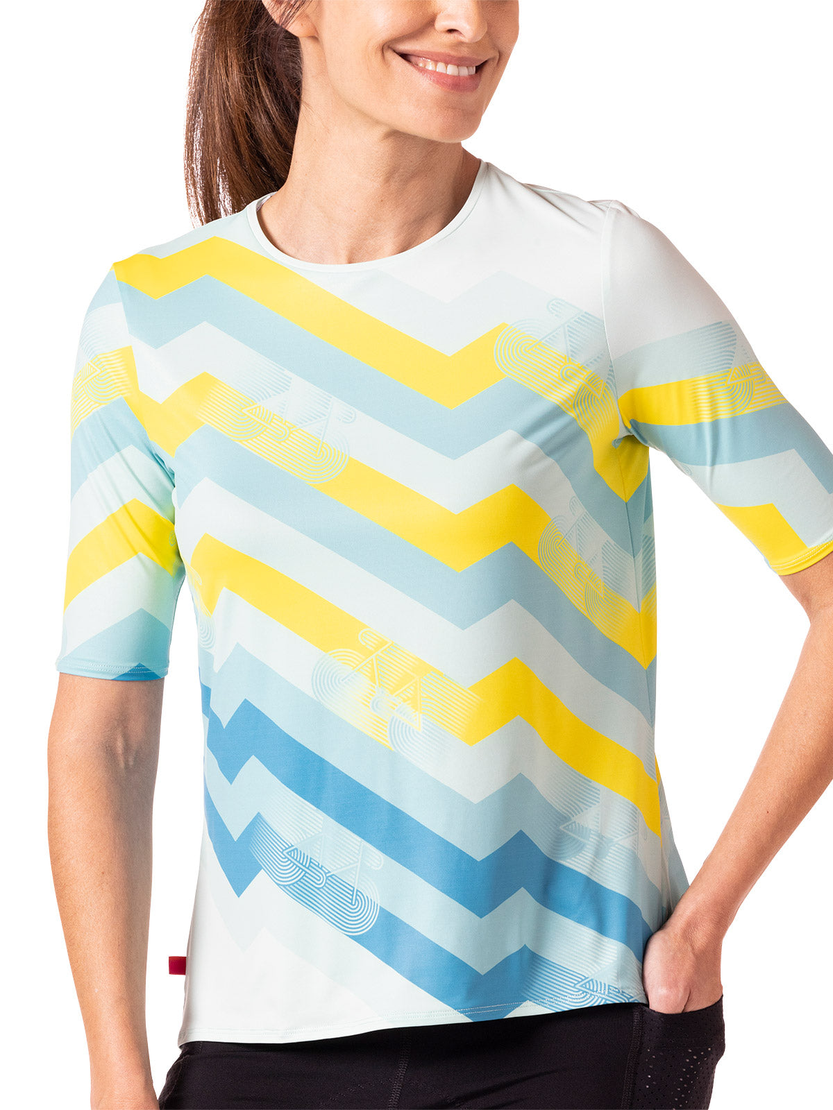 Terry Soleil Flow Short Sleeve Bike Top in color || Level Up Yellow