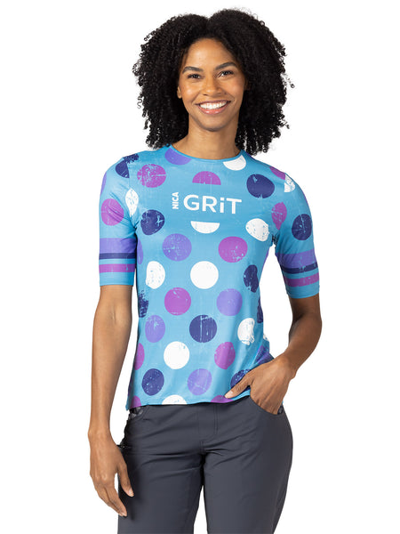 Terry Soleil Short Sleeve Bike Top in color || Polka Rocks