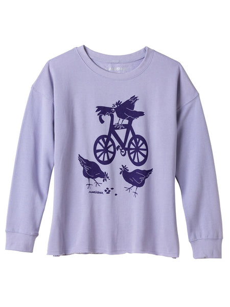 Marushka Drop Shoulder Crew Sweatshirt in color || Orchid Barnyard
