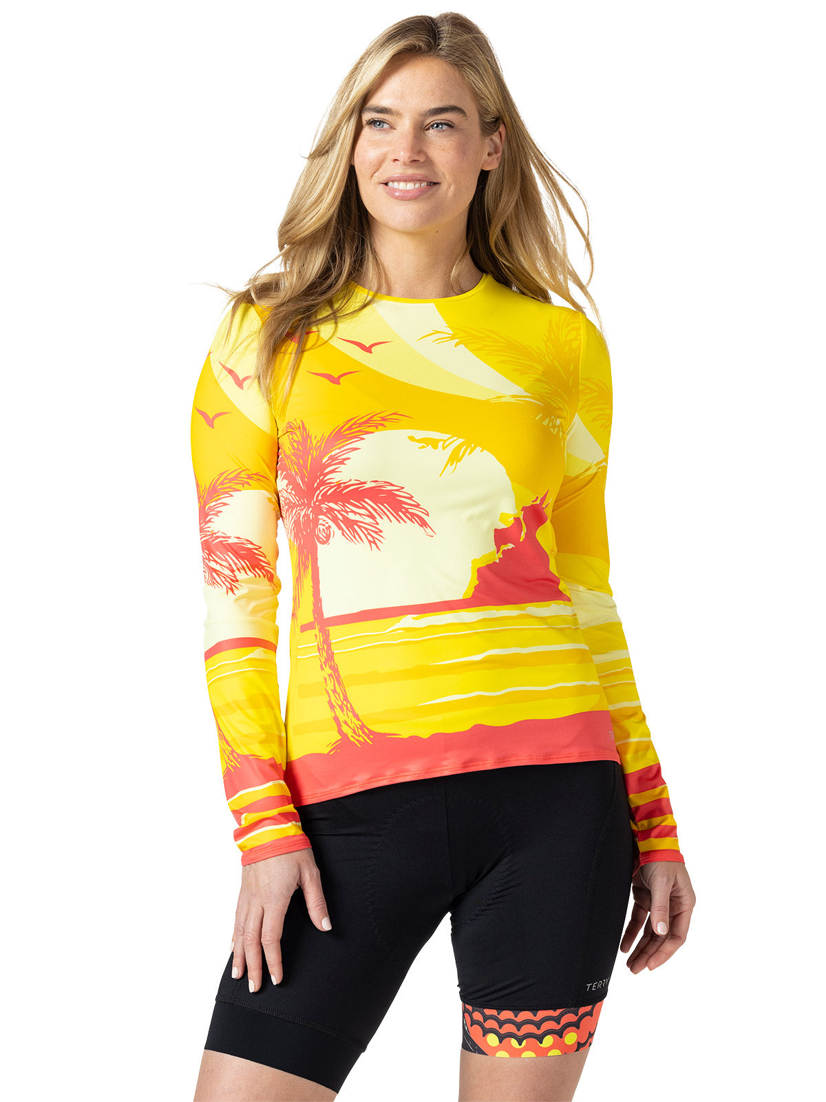 Terry Soleil Long Sleeve Bike Top in color || Biarritz
