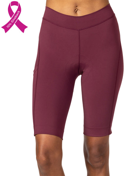 Terry Bike Bermuda Short in color || Mauve Wine
