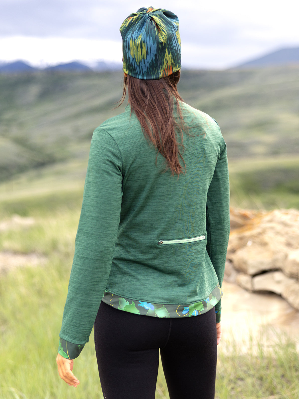 Terry Tulip Bike Jersey in color || Heather Forest