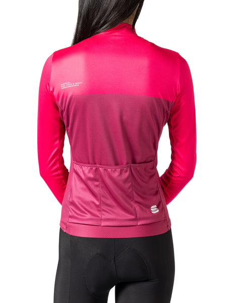 Sportful Pista Thermal Bike Jersey in color || Raspberry