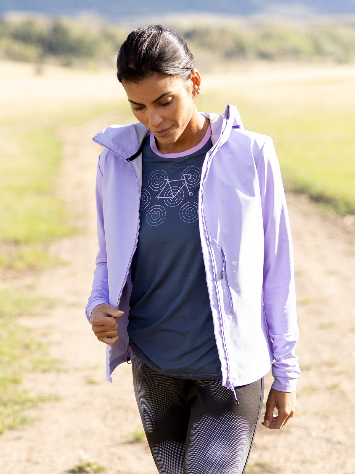 Terry Tech Tee Flow Long Sleeve in color || Vintage Indigo Optibike