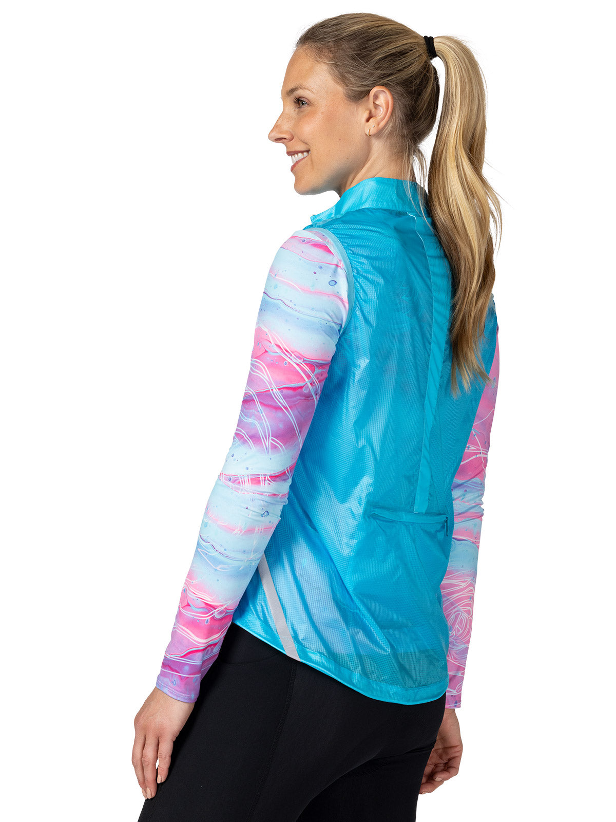 Terry Mistral Packable Bike Vest in color || Neon Blue
