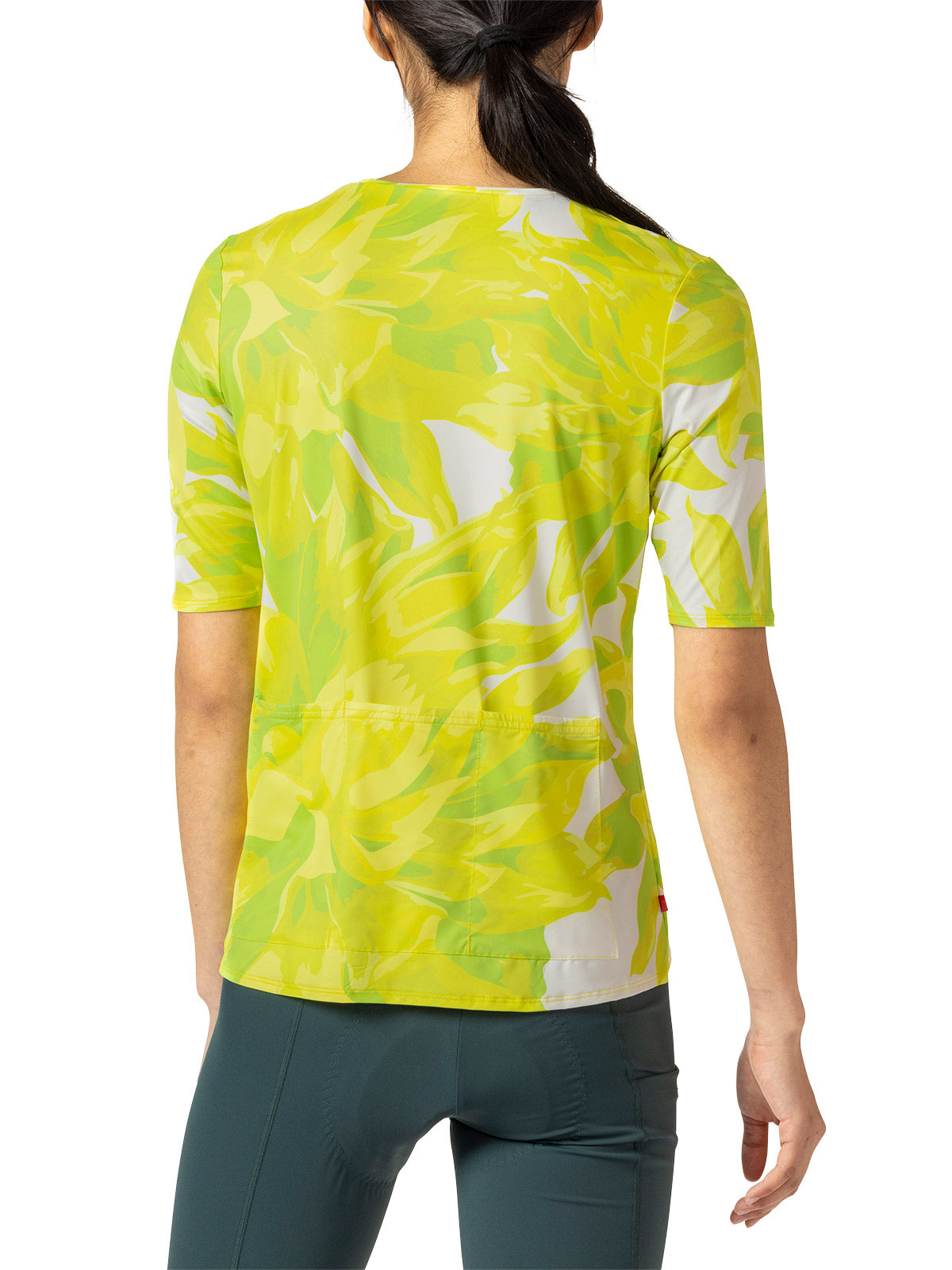 Terry Soleil Flow Short Sleeve Bike Top in color || Chartreuse