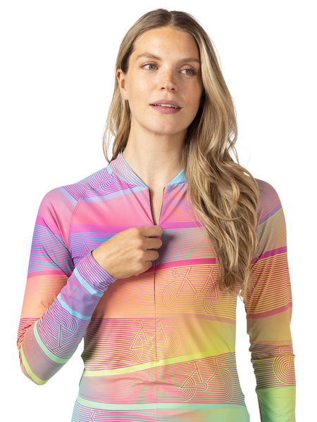 Terry Soleil Long Sleeve Bike Jersey in color || Zoombre