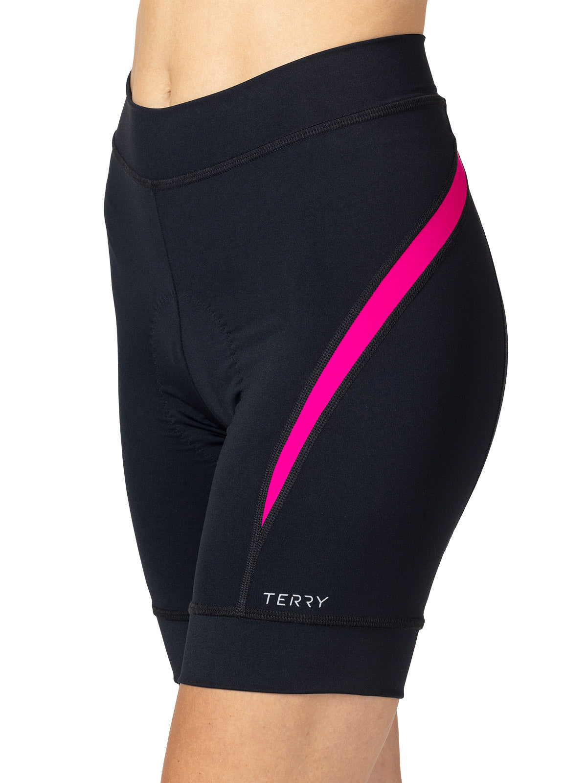 Terry Breakaway LTD Bike Short in Black | Neon Pink Colorway