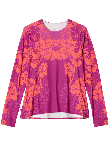 Terry Soleil Flow Long Sleeve Bike Top in color || Lokelani Rose