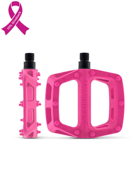 DRM V6 Flat Bike Pedals in color || Pink