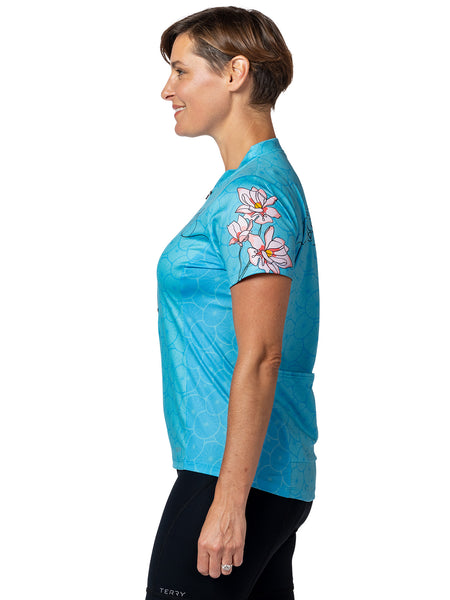 Terry Breakaway Mesh Short Sleeve Bike Jersey Plus in color || Love Letter