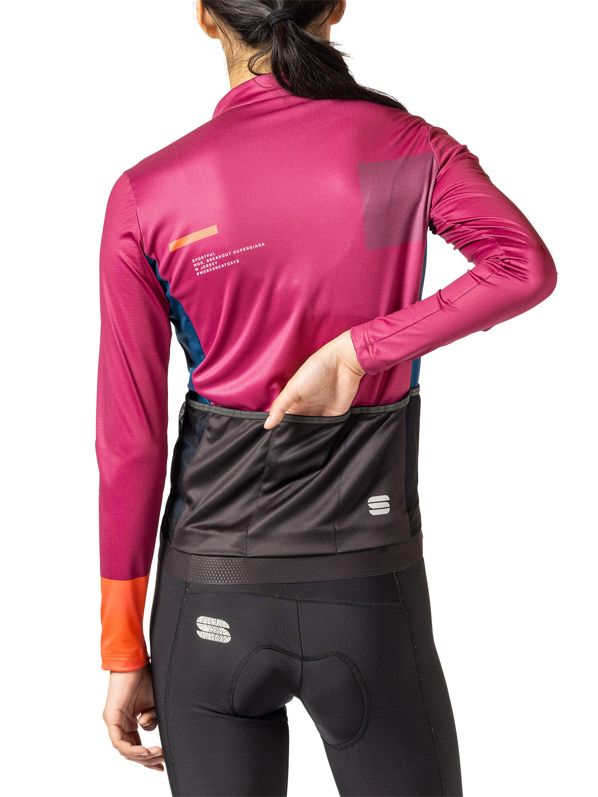 Sportful Breakout Supergiara Thermal Bike Jersey in Raspberry Violet Colorway