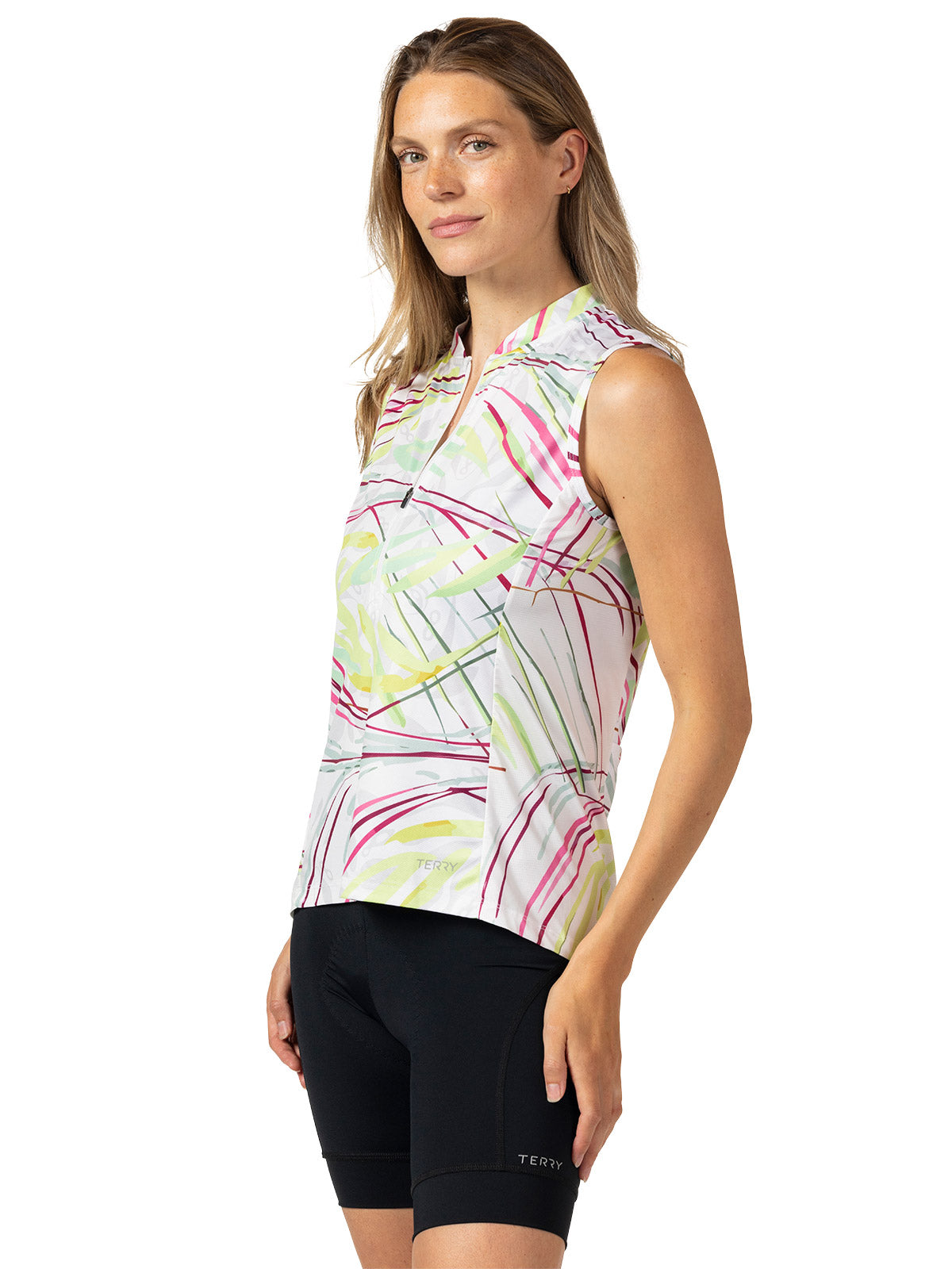 Terry Breakaway Mesh Sleeveless Bike Jersey Plus in color || Breezy Blooms