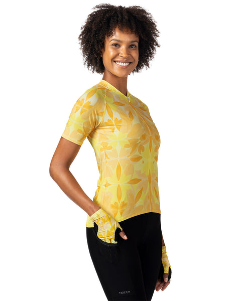 Terry Soleil Short Sleeve Bike Jersey in color || Aqueous Sun