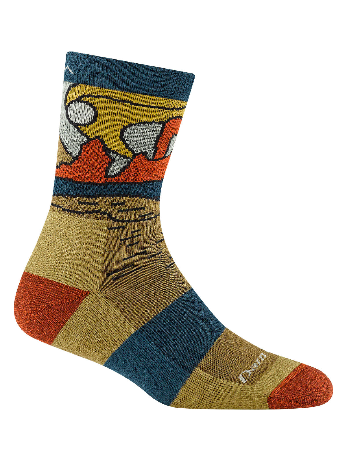 Darn Tough Celeste Micro Crew Midweight Bike Sock in color || sandstone