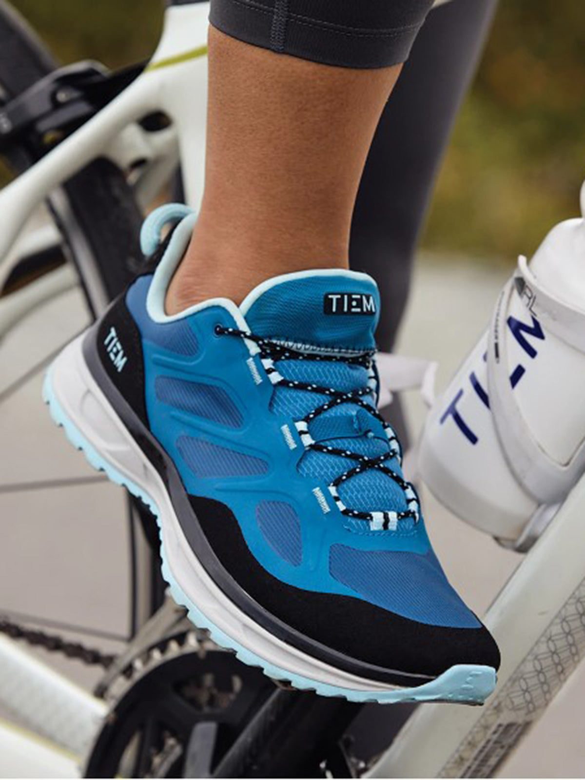 Tiem Athletic Via Cycling Shoe in Ocean Blue Colorway