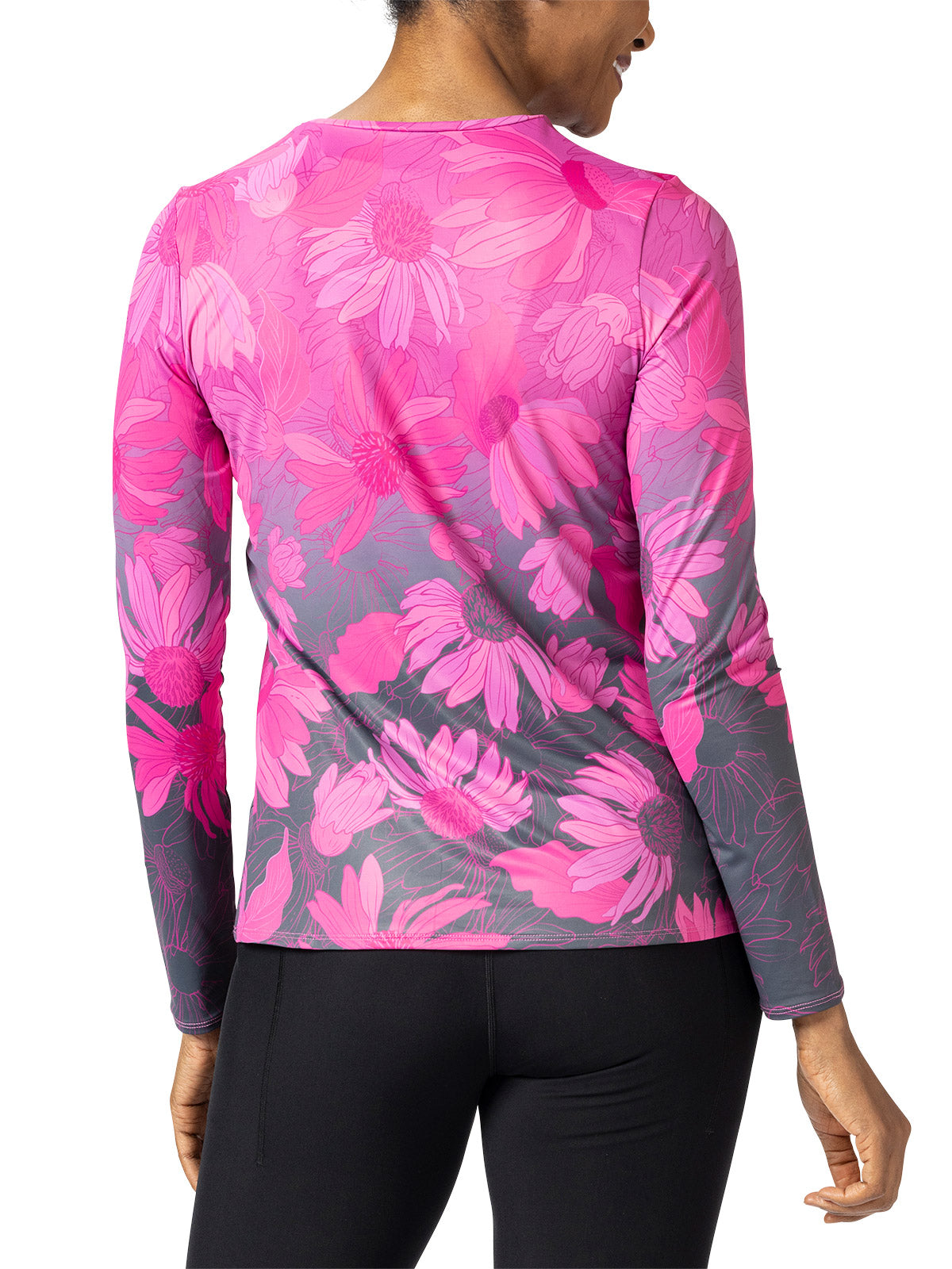 Terry Soleil Free Flow Long Sleeve Top in Echinacea Colorway