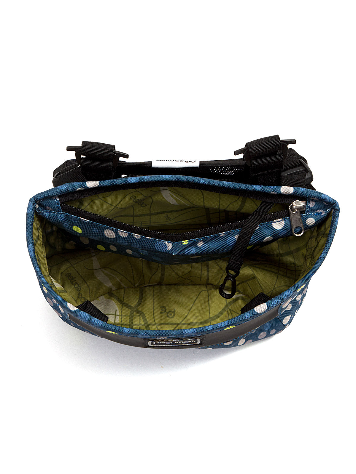 Po Campo Crescent Bike Handlebar Bag in color || Bubbly