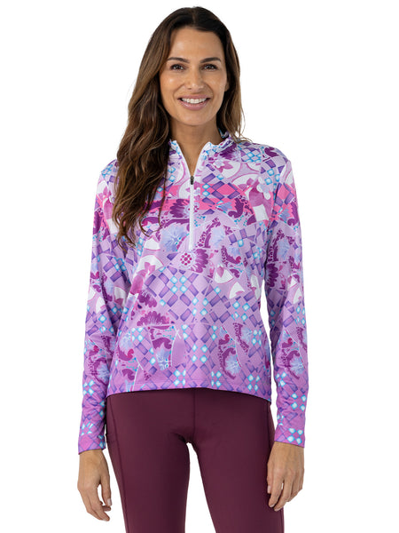 Terry Sunblocker Bike Jersey Plus in color || Lavender Mosaic