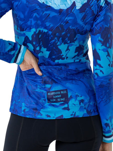 Terry Soleil Long Sleeve Bike Top in color || Beartooth Highway Blue