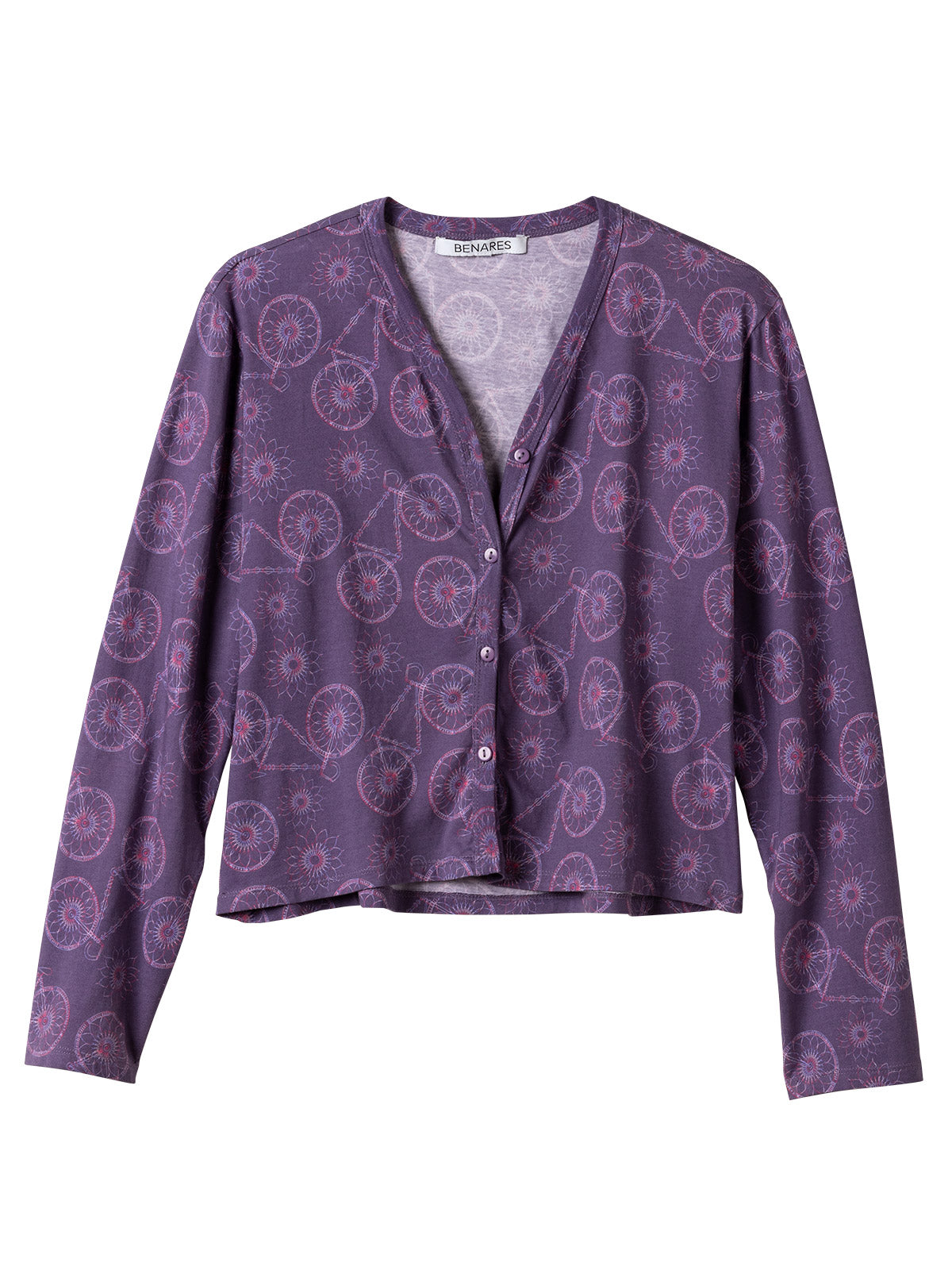 Benares PJ V-Top LS in color || Plum