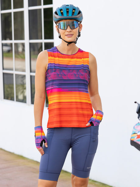 Terry Hi Rise Holster Bike Short in color || Indigo