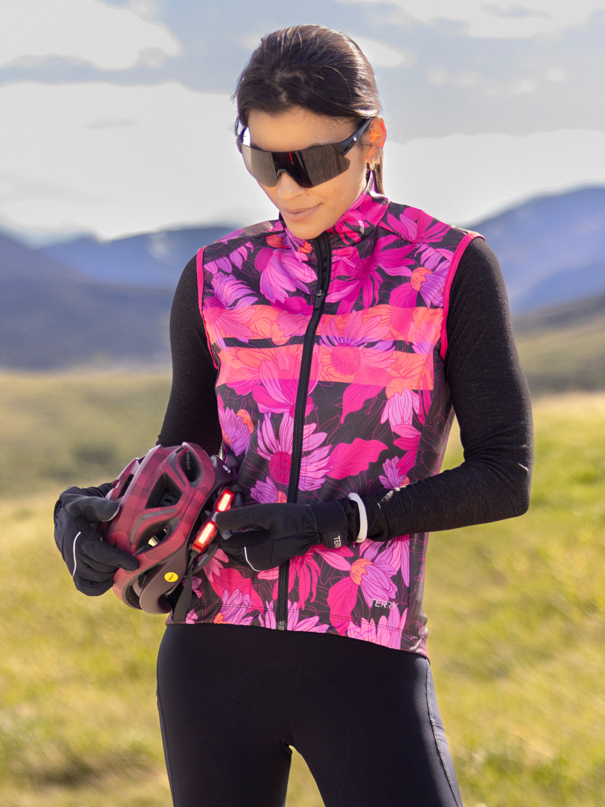 Terry Signature Bike Vest in Echinacea Colorway