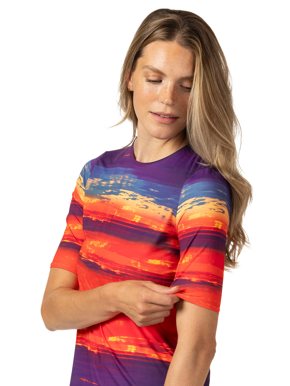 Terry Soleil Flow Short Sleeve Bike Top in color || Sunset