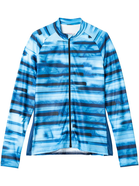 Terry Thermal Full Zip Bike Jersey in color || Blur