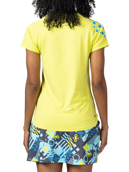 Terry Tech V Short Sleeve Bike Top in color || Margarita | Shooting Star