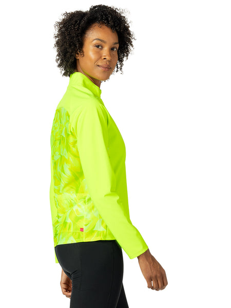 Terry Hybrid Bike Jacket in color || Chartreuse
