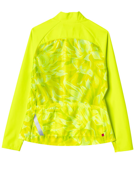 Terry Hybrid Bike Jacket in color || Chartreuse